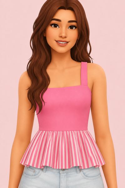 Kelly Top custom content (CC) for Sims 4 by daisypixels