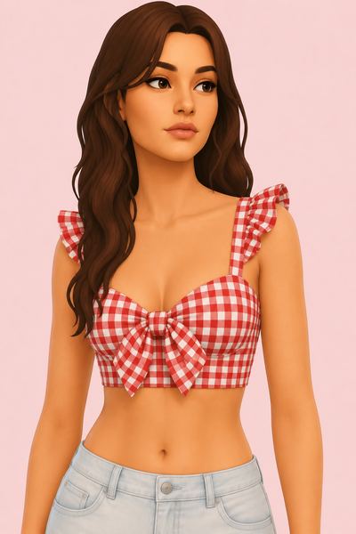 Zora Top custom content (CC) for Sims 4 by daisypixels