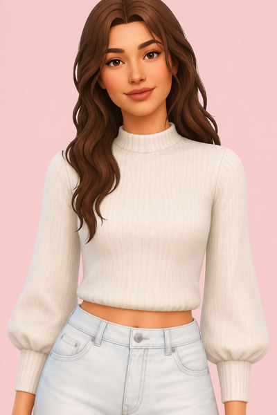 Sable Top custom content (CC) for Sims 4 by joliebean
