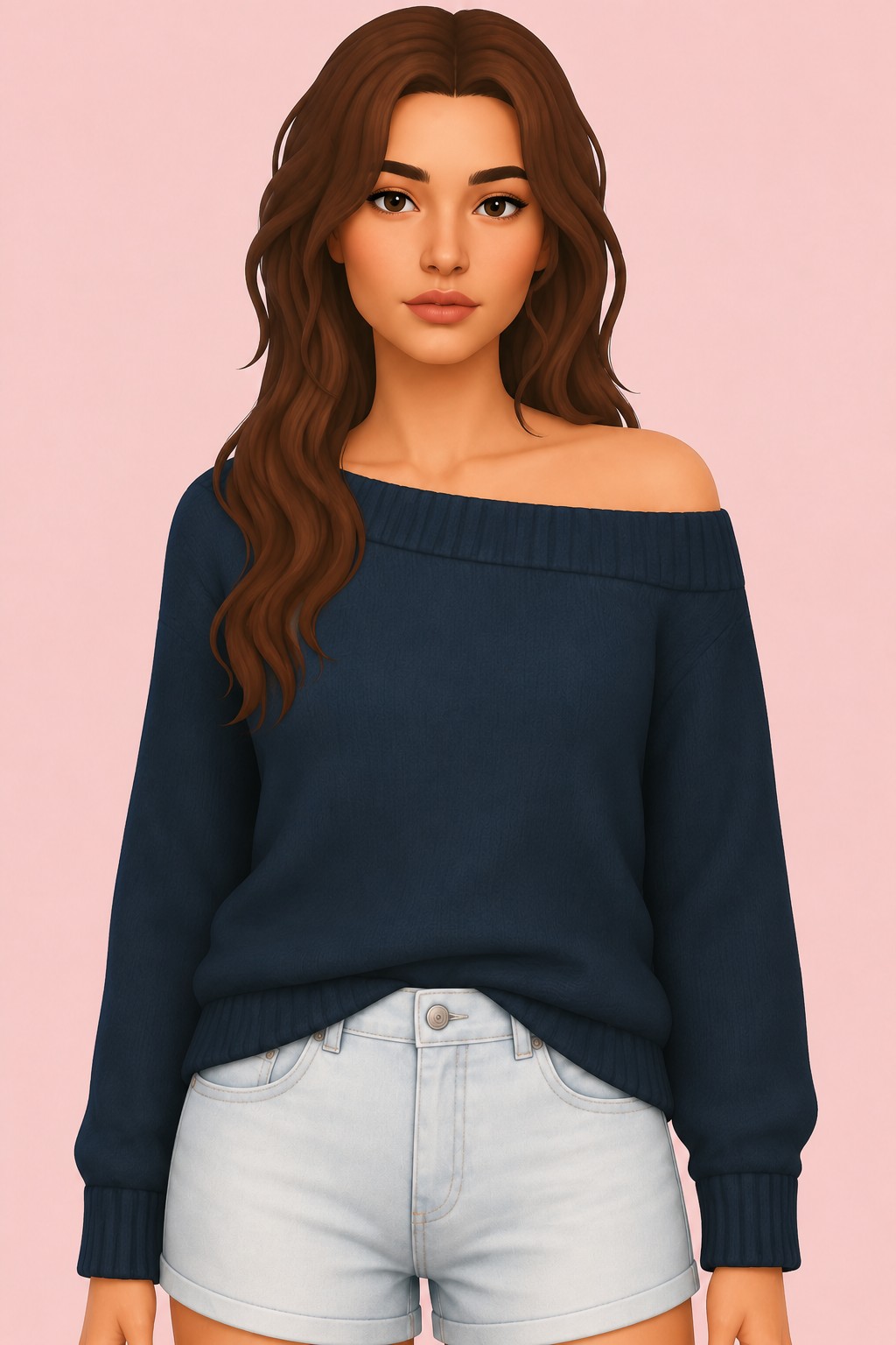 Rebel Sweater custom content (CC) for Sims 4 by caiocc