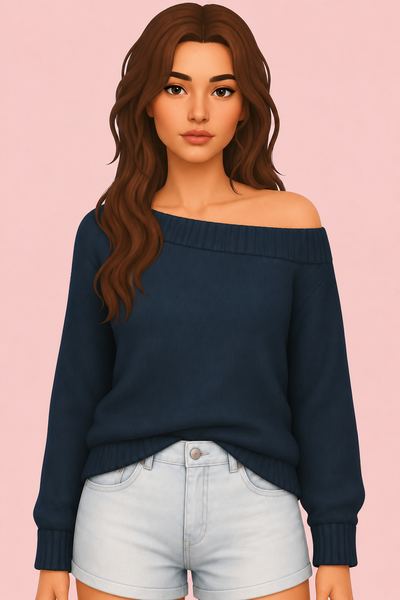 Rebel Sweater custom content (CC) for Sims 4 by caiocc
