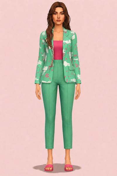 Cecilia Suit custom content (CC) for Sims 4 by huien