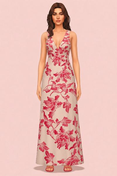 Hua Dress custom content (CC) for Sims 4 by huien