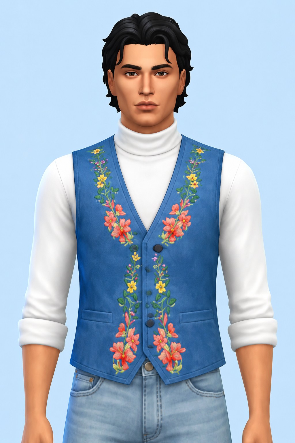 Aldi Vest custom content (CC) for Sims 4 by marsmerizingsims