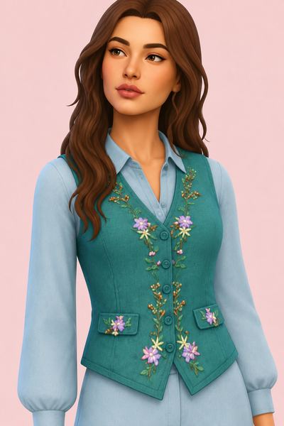 Ophelia Vest custom content (CC) for Sims 4 by marsmerizingsims