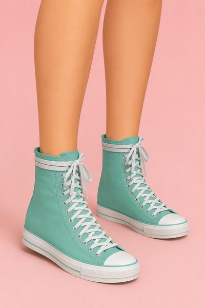 Hightop Canvas Sneakers 01 custom content (CC) for Sims 4 by jiussims