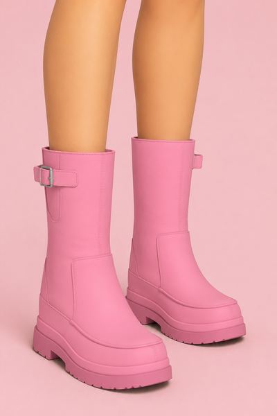 Platform Mid Calf Boots 02 custom content (CC) for Sims 4 by jiussims