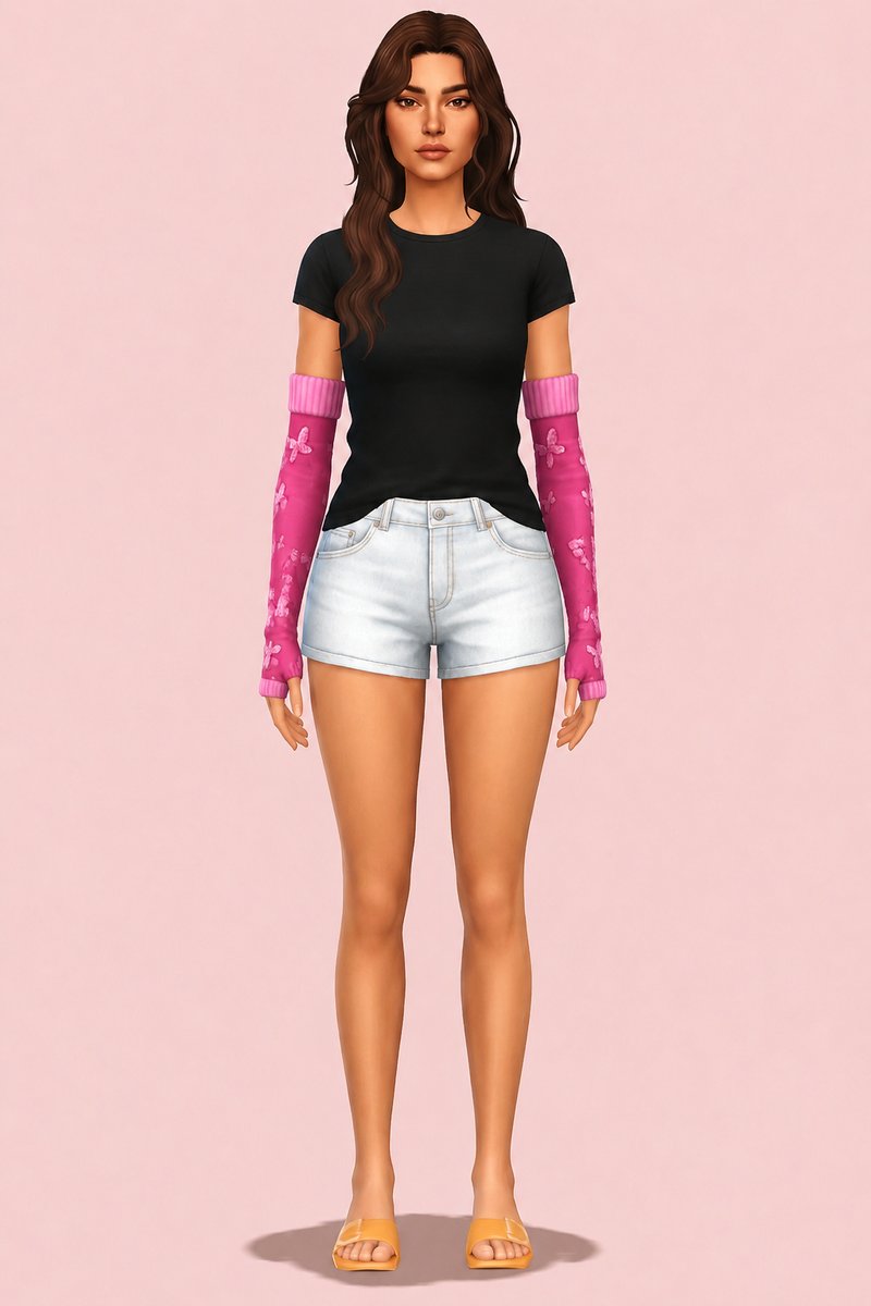 Dragonfly Sleeves custom content (CC) for Sims 4 by trillyke