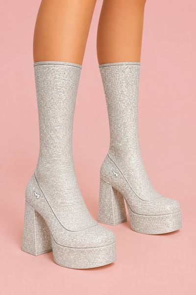 Glitter Angel Boots (Tall) custom content (CC) for Sims 4 by madlen