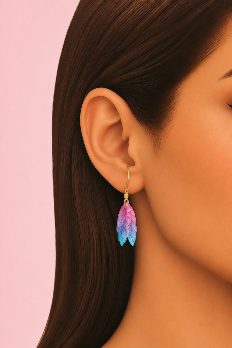 Fairy Wing Earrings custom content (CC) for Sims 4 by trillyke