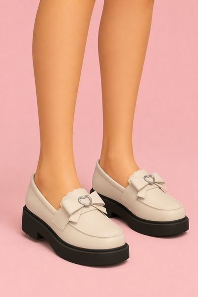 Bowknot Platform Loafers 01 custom content (CC) for Sims 4 by jiussims