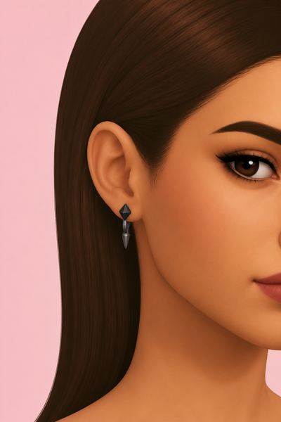 GOTH GALORE Earring Addon Pack custom content (CC) for Sims 4 by pralinesims