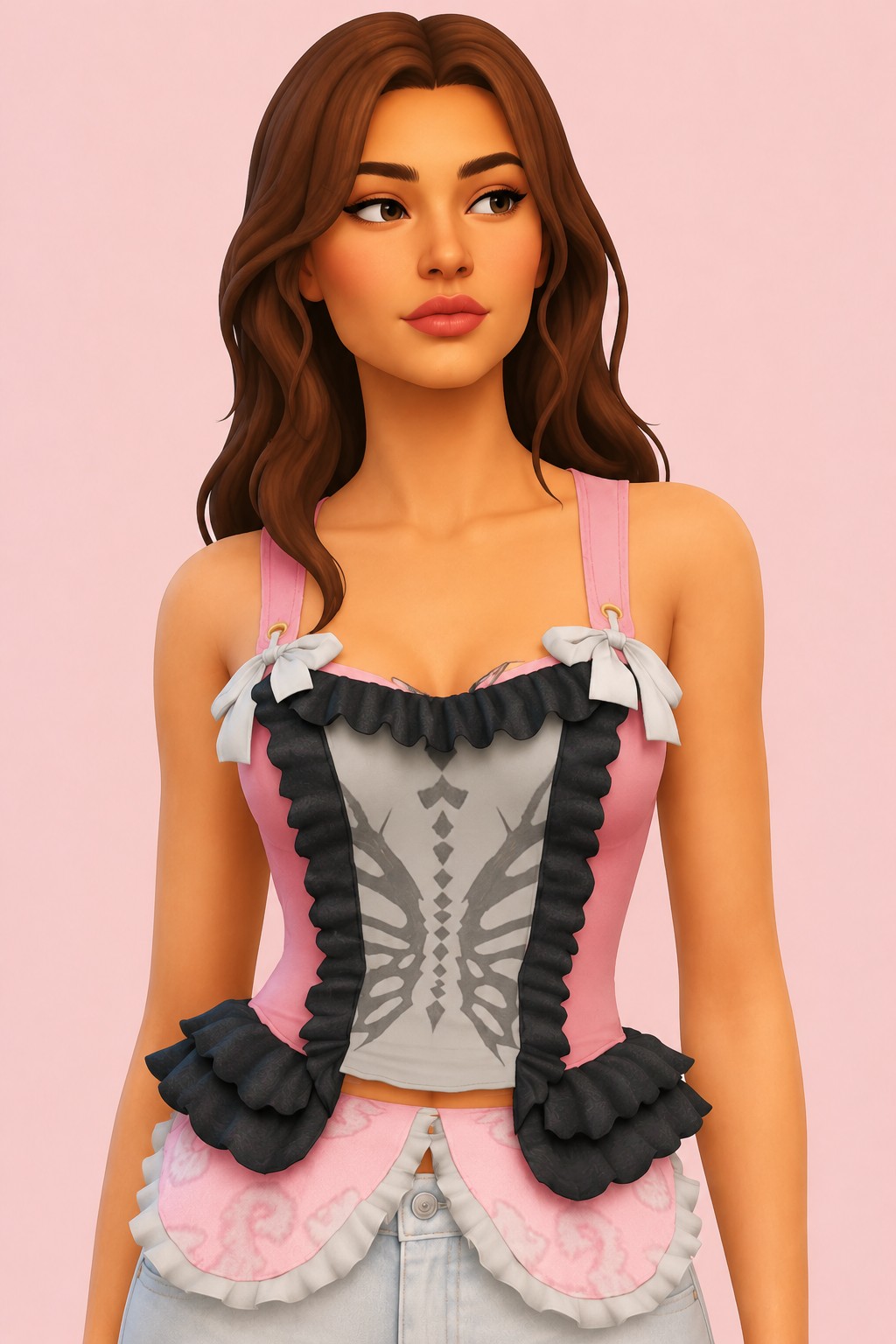 Jes corset custom content (CC) for Sims 4 by atomiclight