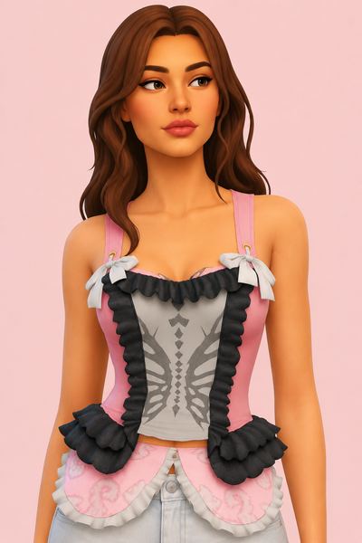 Jes corset custom content (CC) for Sims 4 by atomiclight
