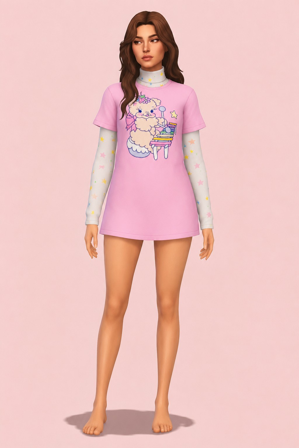 Doll Dress custom content (CC) for Sims 4 by saruin