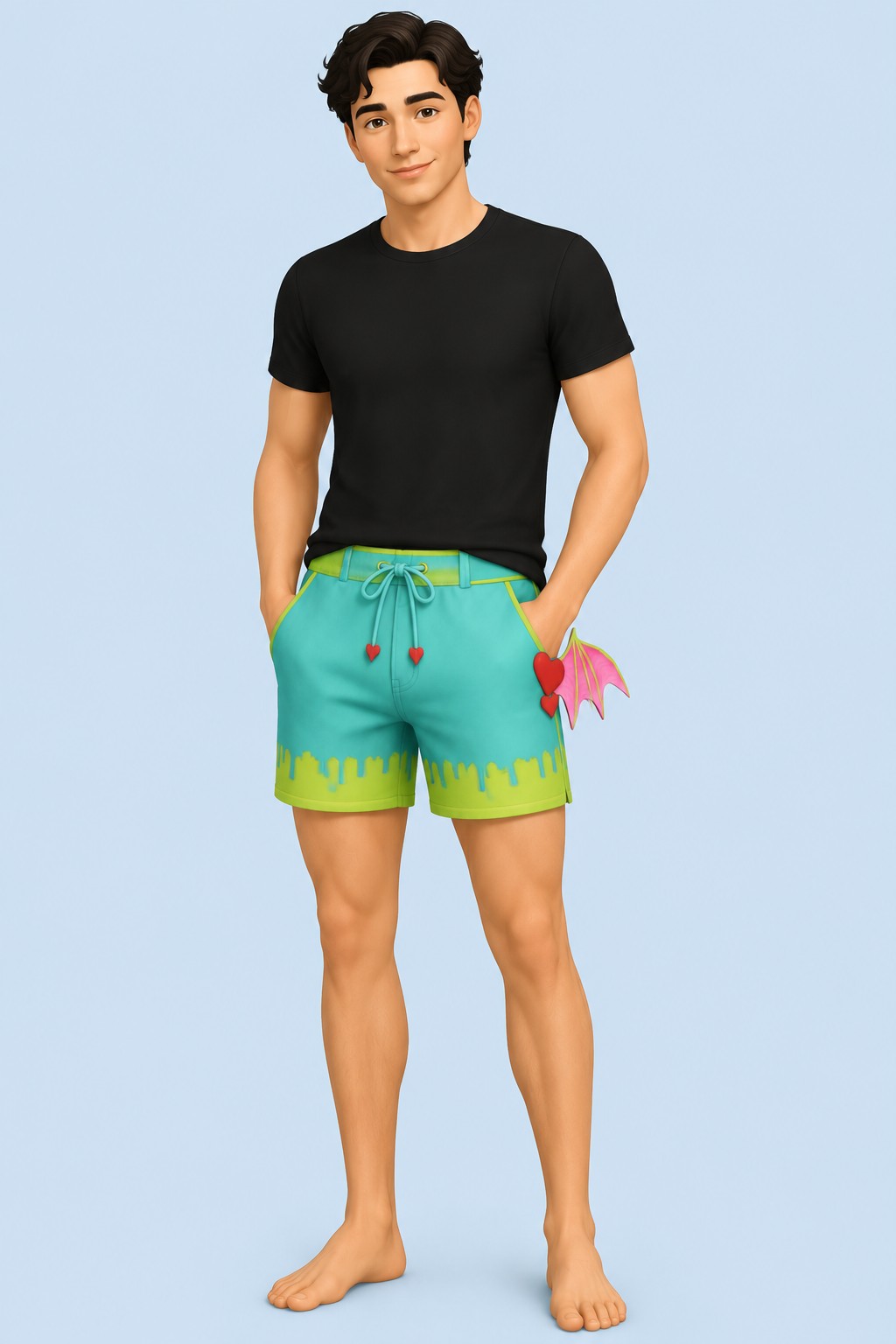 Simple Shorts custom content (CC) for Sims 4 by saruin
