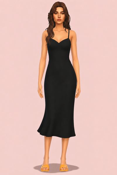 Dress - Clare custom content (CC) for Sims 4 by satterlly