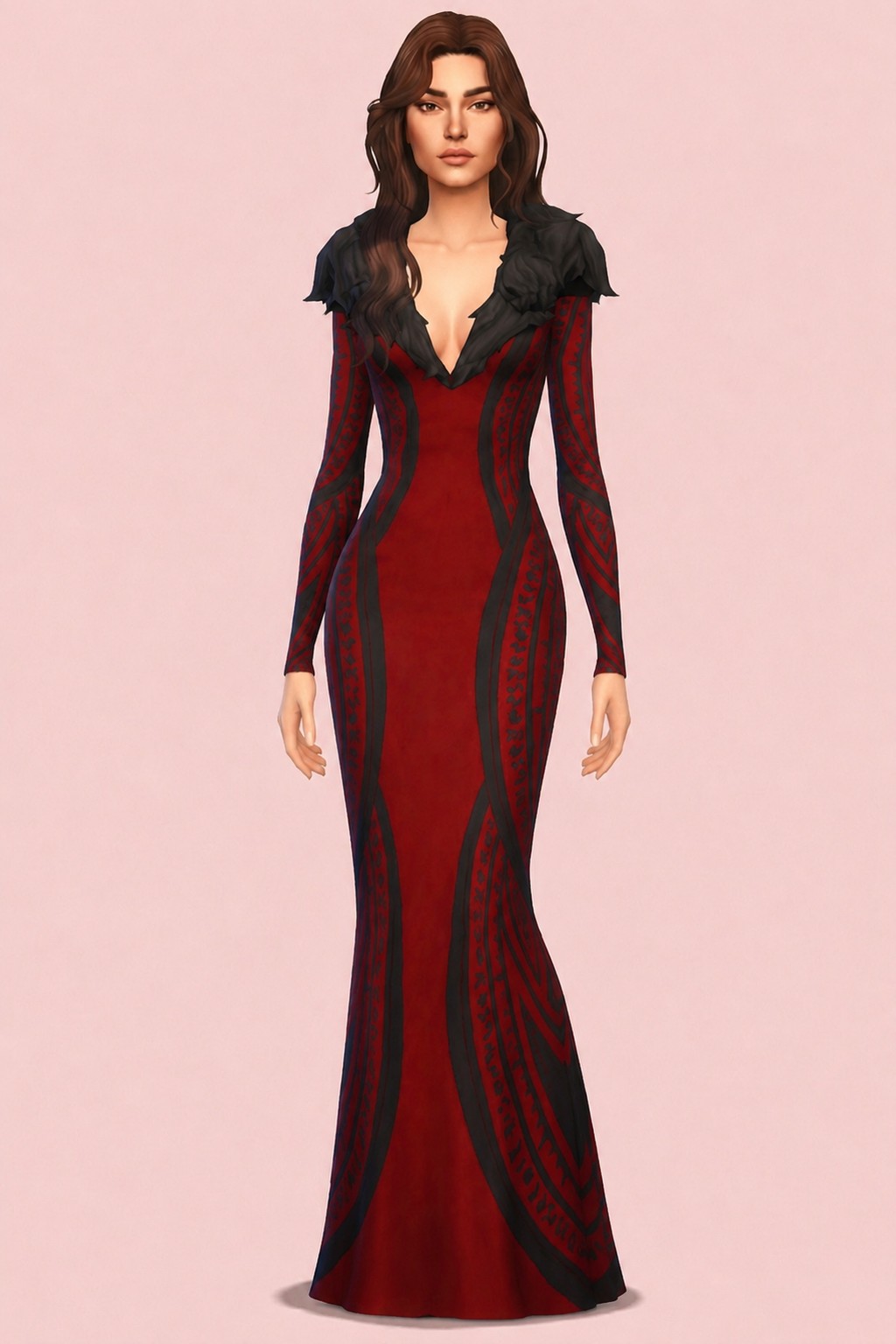 Edea Dress custom content (CC) for Sims 4 by sentate