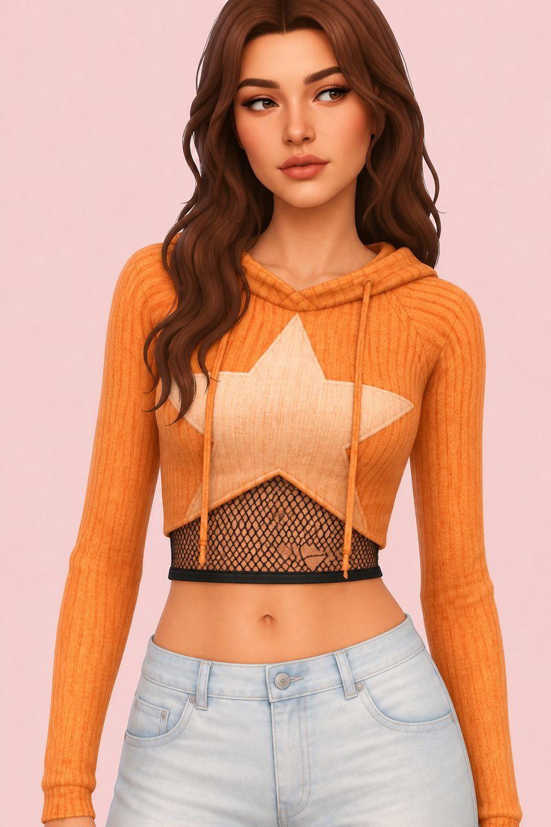 Howl Crop Top custom content (CC) for Sims 4 by trillyke