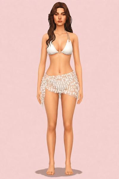 Leticia Swimsuit custom content (CC) for Sims 4 by bluerose3DFashion