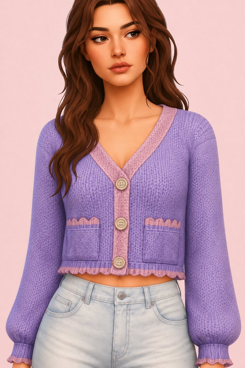 Pinata Cardigan custom content (CC) for Sims 4 by trillyke