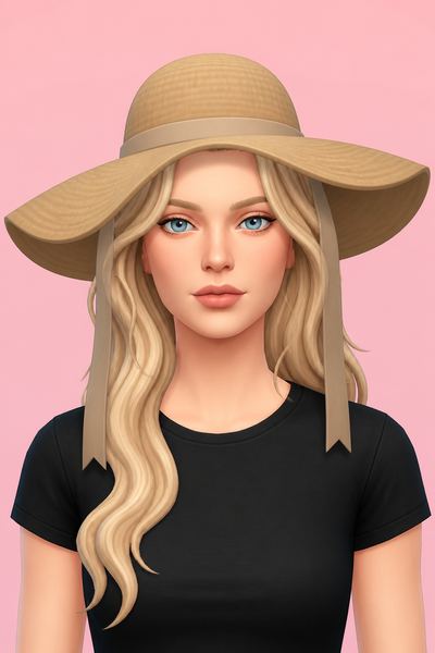 Estate Escape Hat custom content (CC) for Sims 4 by WOODOO