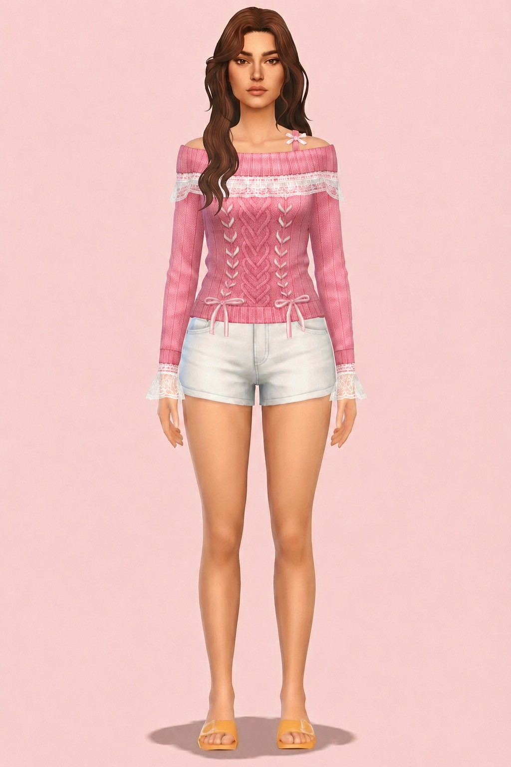 Moonstruck Sweater custom content (CC) for Sims 4 by trillyke