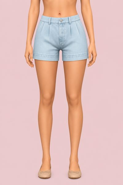 Denim shorts custom content (CC) for Sims 4 by Djunariii