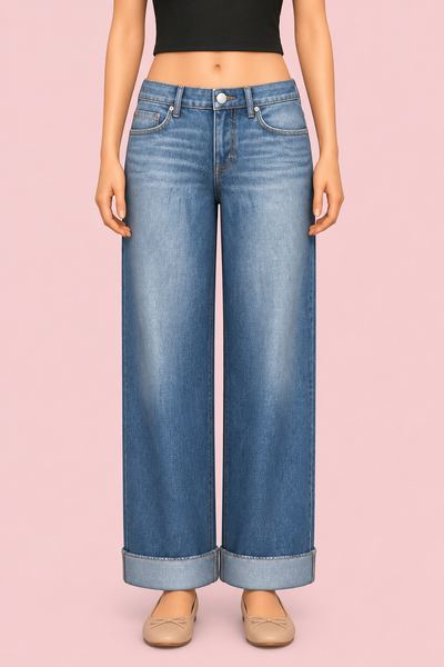Wide Jeans custom content (CC) for Sims 4 by cool_content_star