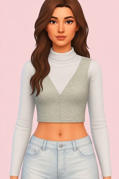 minimalist style Sims 4 CC — example render