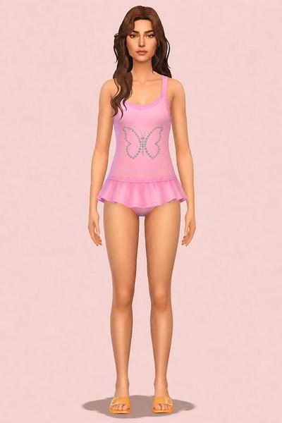 PinkEgo - Toddler Swimsuit custom content (CC) for Sims 4 by PinkEgo