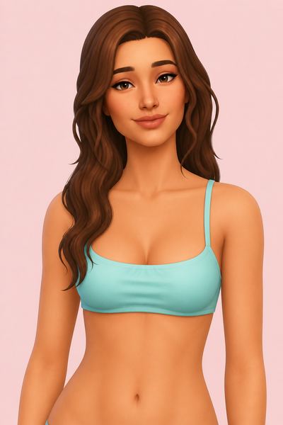 Hanna Bikini Top custom content (CC) for Sims 4 by caiocc