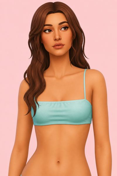 Lucy Bikini Top custom content (CC) for Sims 4 by caiocc
