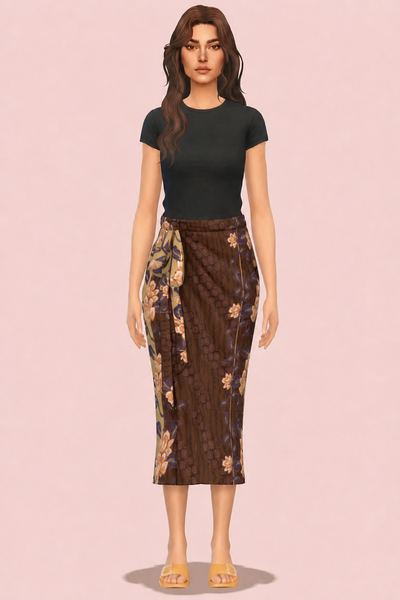 Batik Sarong custom content (CC) for Sims 4 by huien