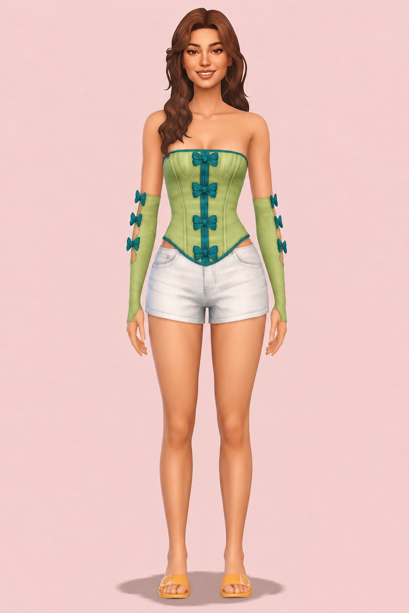 Perfect Night Corset custom content (CC) for Sims 4 by trillyke