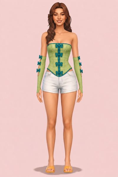 Perfect Night Corset custom content (CC) for Sims 4 by trillyke