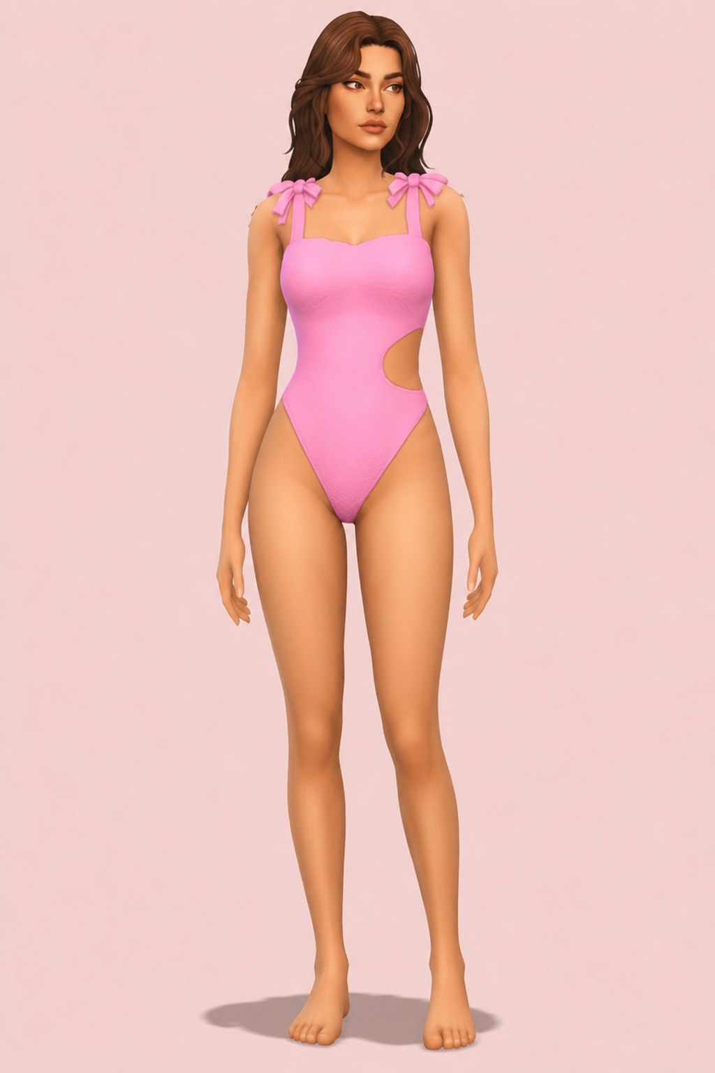 Sand Dollar Swimsuit custom content (CC) for Sims 4 by simkoos