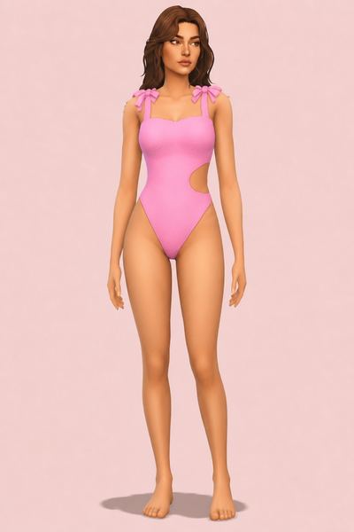 Sand Dollar Swimsuit custom content (CC) for Sims 4 by simkoos