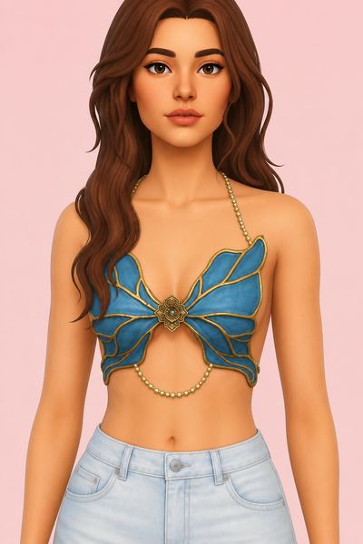 Fairy topia top custom content (CC) for Sims 4 by Belaloallure1