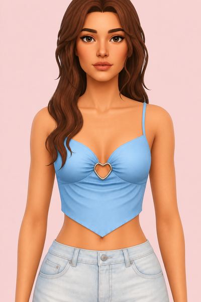 Juicy bling top custom content (CC) for Sims 4 by Belaloallure1
