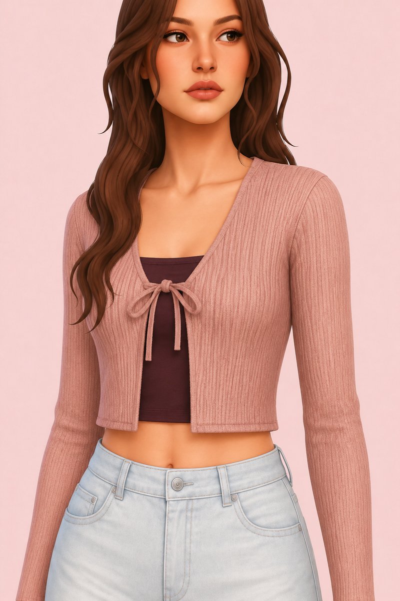 Poison Rose Cardigan + Aria Accessory Tops custom content (CC) for Sims 4 by trillyke