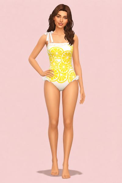 Monsoon Swimsuit custom content (CC) for Sims 4 by joliebean