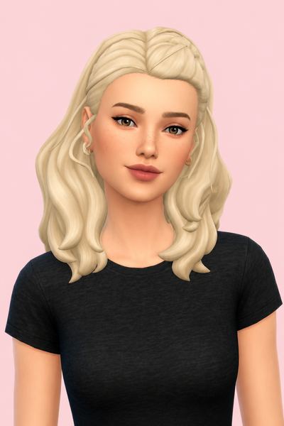 Tide Pool Hair custom content (CC) for Sims 4 by joliebean