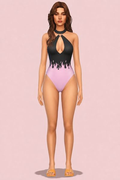 PEACH | Angeline Swimsuit custom content (CC) for Sims 4 by SMSims