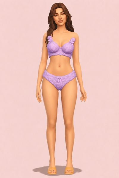 PEACH | Seren Fuzzy Lingerie (UPDATED 21/03) custom content (CC) for Sims 4 by SMSims