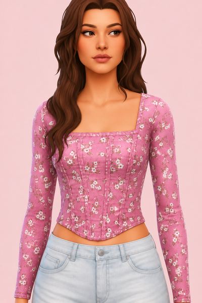 Bitter Sweet Top custom content (CC) for Sims 4 by trillyke