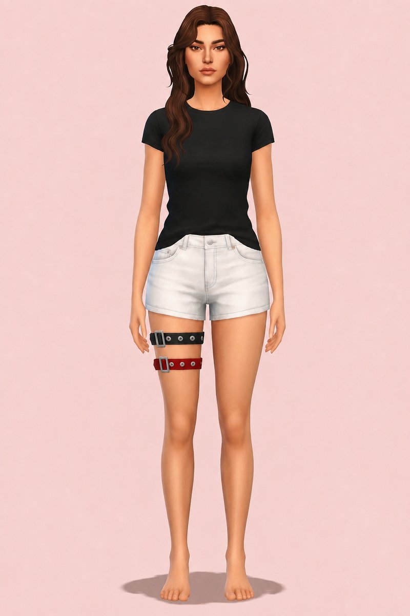 Goth Galore Accessory Garters custom content (CC) for Sims 4 by trillyke