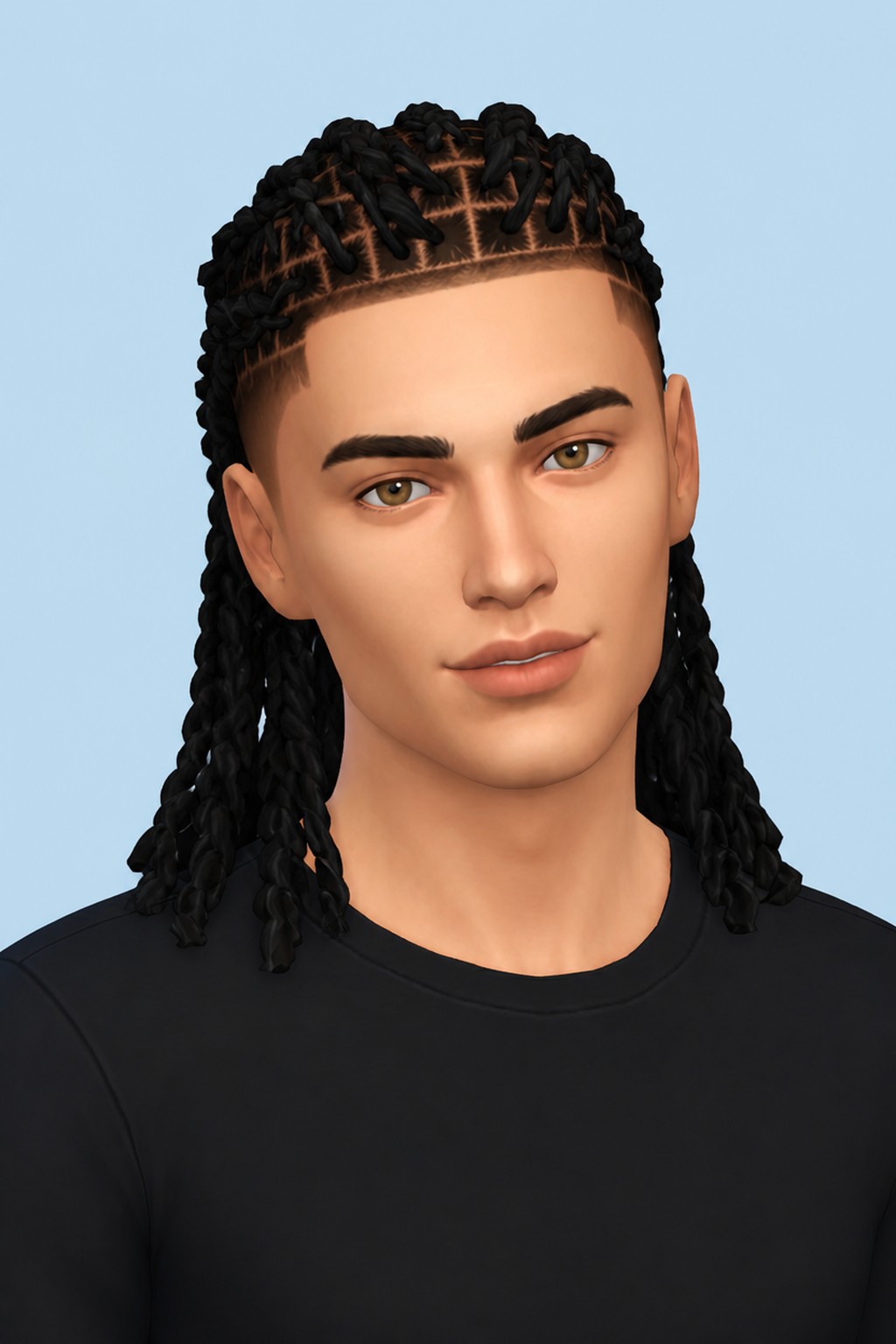 Braided Locs custom content (CC) for Sims 4 by khadijah551