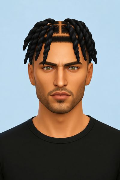 High Top Twists custom content (CC) for Sims 4 by khadijah551