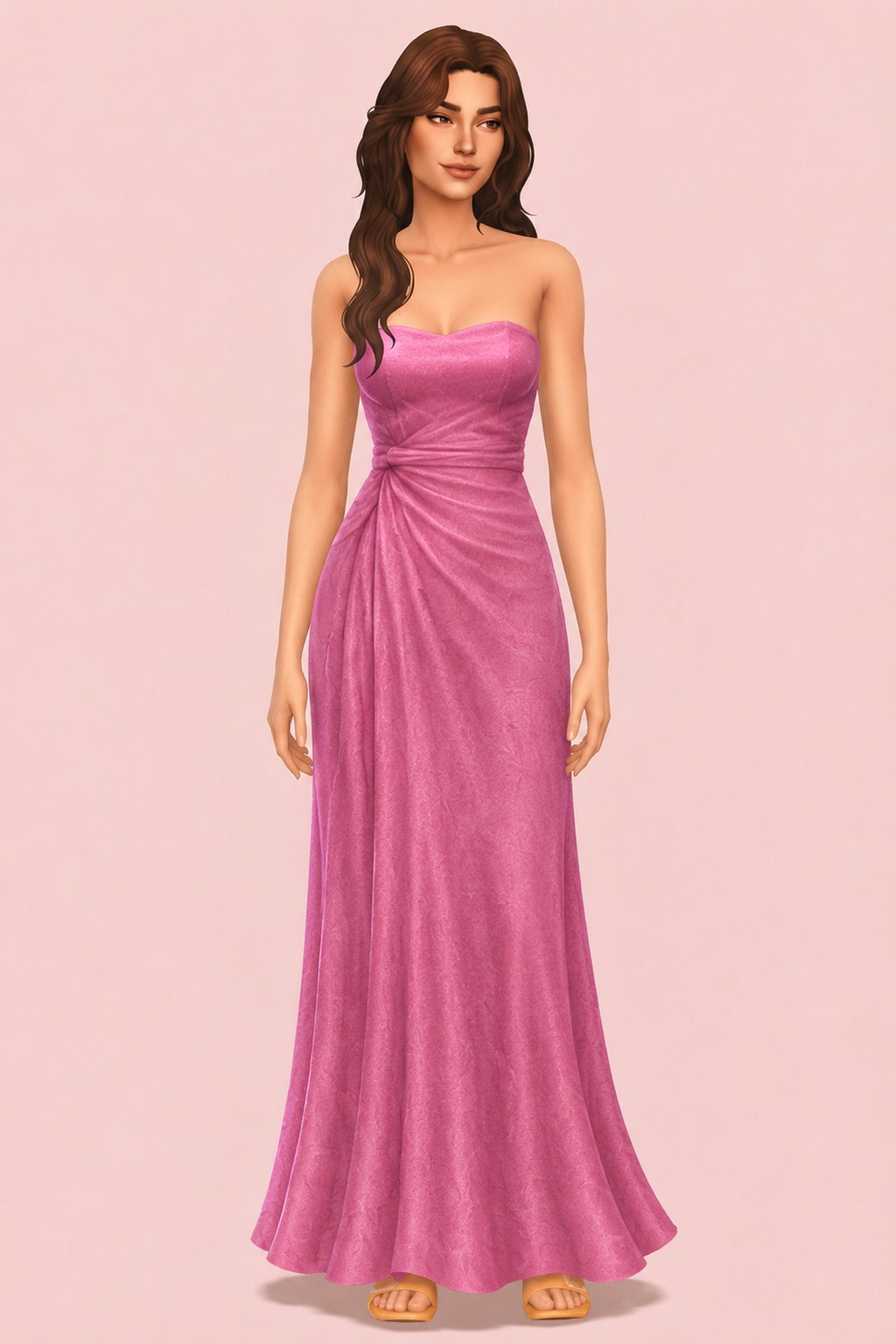 Dreamy Day Gown custom content (CC) for Sims 4 by trillyke